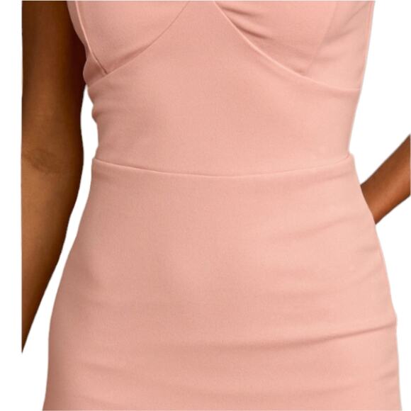 Lulus Womens Reason To Celebrate Dress Large Pink Off Shoulder Bodycon Mini Sexy - Picture 6 of 8